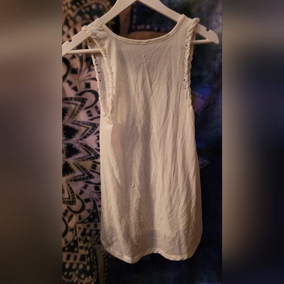 The golden girls womens xs drapey tank white Woven armholes loose fit - Picture 2 of 6